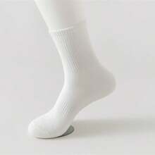 1 Paire de chaussettes de yoga pour femmes, couleur unie, antidérapante au niveau de la semelle médiane, chaussettes de yoga, pilates, ballet