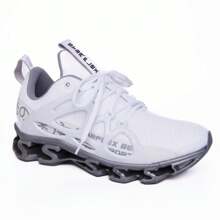 Tênis Branco masculino 12 Molas Moderno Esportivo amortecedor Flex1413 corrida - Branco - Visão 2