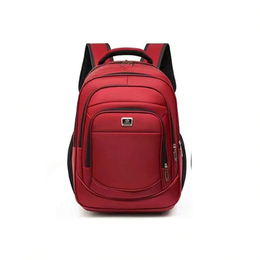 Men's Backpack Steel Cable Waterproof Notebook USB D7204 - 紅色 - 查看 1
