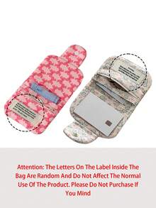 Ví hoa và thắt nút nhiều lớp, túi đựng đồ mini di động, túi đựng tai nghe, chặn RFID, quà tặng màu hồng cho phụ nữ - Nhiều màu - Xem 10