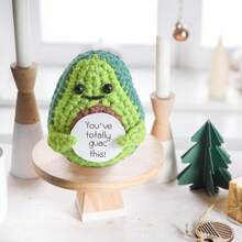 1 件手工制作的情感积极泡菜礼物，黄瓜土豆鳄梨钩针娃娃励志礼物带卡片，可爱针织黄瓜迷你趣味支持泡菜土豆朋友生日礼物 - 彩色 - 查看 11