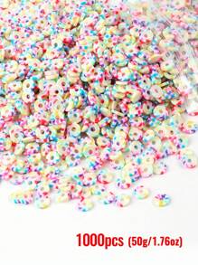 Juego De Cuentas De Arcilla Polimérica De 2400pcs/4800pcs/7200pcs/9600pcs/12000pcs/15600pcs, Cuentas De Disco Plano Redondo Heishi Con Cuentas Separadoras De Arcilla Para Hacer Pulseras, Cuentas De Piedra Negra Para Hacer Joyas, Ideal Para Regalos De Cumpleaños, Acción De Gracias, Navidad Y Año Nuevo