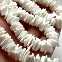 1 Piece Natural Mother Of Pearl Stone - trắng - Xem 7