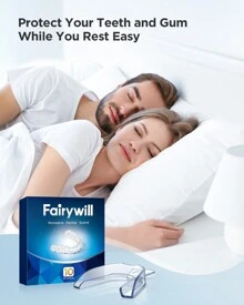 Fairywill Mouth Guard For Grinding Teeth, Night Guards For Teeth Grinding,Moldable Dental Night Guard To Prevent Bruxism , Teeth Whitening Trays, Pro Dental Guard For Moldable,10 Packs - 白色 - 查看 7