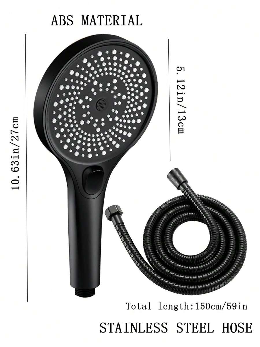 DreiStufenverstellbarer großer Duschkopf mit Hochdruckduschkopf zum