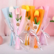 迷你人造郁金香花束，母亲节礼物，送给妈妈，教师节礼物，Ins 风格 - 多色 - 查看 1