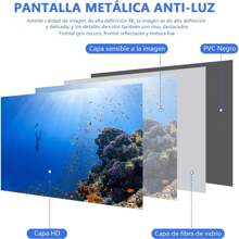 HALMAN Projection Screen, 100 Inch Projector Screen, Foldable And Anti-Light, High Contrast, Accurate Color Restoration, For Party, Home Theater, Games And Office - Grey - View 7