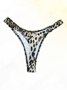 Super Sexy Micro Thong Bikini Bottom With Delta Wing, Various Colors - 巧克力棕 - 查看 4