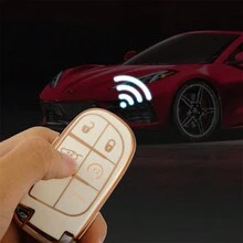 汽车钥匙扣保护套，带钥匙链，柔软TPU材质，适用于克莱斯勒200/300、道奇、RAM、挑战者等车型，智能钥匙防尘防摔，高端时尚钥匙包 - 鑰匙扣 - 查看 10