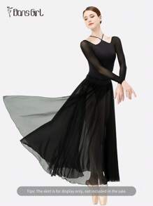 DonsGirl 一件式女式黑色性感露背交叉芭蕾紧身衣 - 一体式连体衣，带一体式罩杯，别致的舞蹈服/表演服装