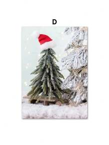 1pc Phong cảnh mùa đông Quà tặng Giáng sinh Trang trại Tuyết Tường Nghệ thuật In Canvas Tranh Bắc Âu Áp phích In Trang trí phòng khách Không có khung - Nhiều màu - Xem 25