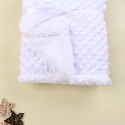 1pc Double Layer Baby Dotted Fleece Sensory Blanket, Stroller Blanket, All Season Love Valentine