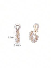 1 Paar modische Halbcreolen-Ohrclips mit Kunstperlen, elegante und bequeme Ohrringe für Frauen ohne Ohrlöcher, geeignet für den Alltag und zu besonderen Anlässen, Geschenk