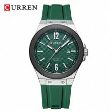 Curren CURREN Herren Sportuhr, Silikonarmband, Kalender, wasserdicht, modische Quarzarmbanduhr, Geschenke