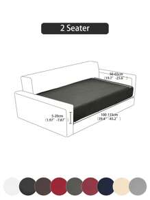 1pc High Elastic Milk Silk Sofa Seat Cushion Cover, Solid Color All Season Universal Modern Minimalist Sofa Pad Cover, Dust-Proof, Washable, Suitable For Living Room, Bedroom, Study, Black, White, Gray - Dark Grey - View 11