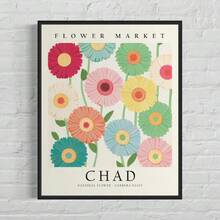 1 件抽象草间弥生艺术品花卉市场复古海报印刷品帆布画墙壁艺术画客厅家居装饰无框架 - 彩色 - 查看 59