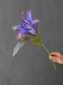 1 Stück Premium Vintage Lilien Künstliche Blume, Heimdekoration Mittelstück für Hochzeitszeremonie Gang, Ostern