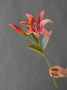 1 Stück Premium Vintage Lilien Künstliche Blume, Heimdekoration Mittelstück für Hochzeitszeremonie Gang, Ostern