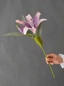 1 Stück Premium Vintage Lilien Künstliche Blume, Heimdekoration Mittelstück für Hochzeitszeremonie Gang, Ostern