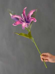 1 Stück Premium Vintage Lilien Künstliche Blume, Heimdekoration Mittelstück für Hochzeitszeremonie Gang, Ostern