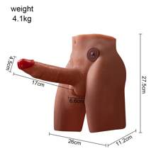 Con consolador vibrador y de empuje de 7 pulgadas para mujeres, muñecas sexuales para adultos, masturbador unisex con trasero grande, juguete sexual anal estrecho para hombres, masturbación de pareja gay, 10 libras