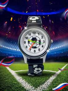1pc Stylish Casual Soccer Quartz Watch, Suitable For Daily Accessories, Festival & Birthday Gift - Multicolor - View 6