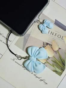 Bộ 2 dây đeo điện thoại di động có nút chặn bụi hình nơ, 11 màu để lựa chọn, có thể dùng làm quà tặng ngày lễ! - Nhiều màu - Xem 3