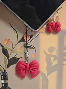 Bộ 2 dây đeo điện thoại di động có nút chặn bụi hình nơ, 11 màu để lựa chọn, có thể dùng làm quà tặng ngày lễ! - Nhiều màu - Xem 7