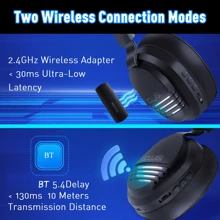 COLUSI Auriculares inalámbricos para juegos Colusi con efectos de iluminación RGB y enfriamiento, para portátiles, PC, , , Switch, con larga duración de batería, micrófono con cancelación de ruido, 2.4Ghz + BT 5.4, baja latencia, talla grande rápidos