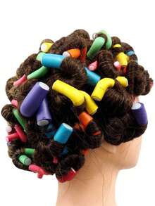 6 CÁI Máy Uốn Tóc Mềm Mại Xoắn Xốp Uốn Tóc Xốp Mềm Không Nhiệt Cho Phụ Nữ Cô Gái Tóc Dài Và Ngắn Màu Sắc Ngẫu Nhiên - Nhiều màu - Xem 4