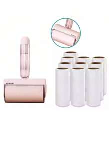 1 件可重复使用粘毛刷滚筒，可水洗除毛器，适用于衣服、家具、地毯、宠物毛发去除