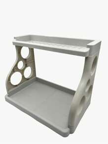 Organizador de cocina desmontable de 2 niveles - Estantería de almacenamiento versátil para el escritorio para botellas de condimentos, cuchillos y artículos esenciales de baño - Soporte multifuncional para la organización del hogar - Multicolor - Ver 9