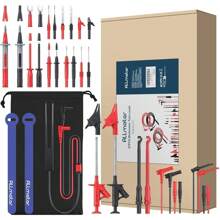 ALLmeter 27PCS Messspitzen für Multimeter Prüfkabel Kits Krokodilklemmen mit kabel Messkabel Messleitungen SMD Pinzetten Prüfspitzen Testhaken bananenstecker kabel für Haushaltsgeräte industrielle - Verschiedenfarbig - Übersicht 2