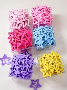 30 قطعة/عبوة مشابك شعر أميرة للأطفال ذات تصاميم جميلة مع نجمة وهرمون التنشيط وخماسية، لمسة لامعة وبسيطة مناسبة لاستخدام اليومي - متعدد الألوان - مشاهدة 2