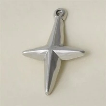 5pcs High-End Fashionable Multipattern Stainless Steel Gold And Silver Sunburst Geometric Pendant Ring Charms, Suitable For DIY Jewelry Making Necklace Bracelet Earrings