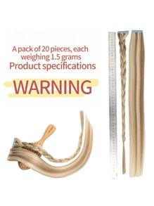 Tape In Hair Extensions Human Hair 20pcs/Pack/30g Remy Straight Invisible Tape Adhesive Hair Extensions Suitable For All People 10-24 Inches - S6/613 - View 8