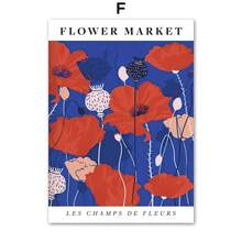 1pc Retro Matisse Abstract Leaf Flower Wall Art Print Canvas Painting Nordic Poster Wall Picture For Living Room Interior Decoration No Frame - Multicolor - View 17