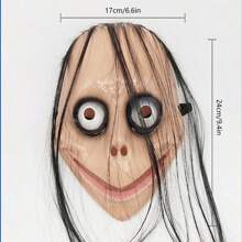 1pc Mask - Creepy Face Mask - Party Costume Prop - Scary Mask - Prop - Birthday Gift - Easter Gift - - Christmas Gift - Perfect Gift - Toy