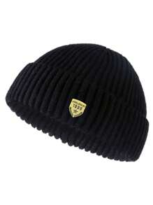 1pc Men Skullcap Street Style Hip Hop Beanies Brimless Baggy Melon Cap Cuff Docker Fisherman Beanies Hats Winter Warm Knitted Bonnet Fall Outfit - Knitted Hat - View 3