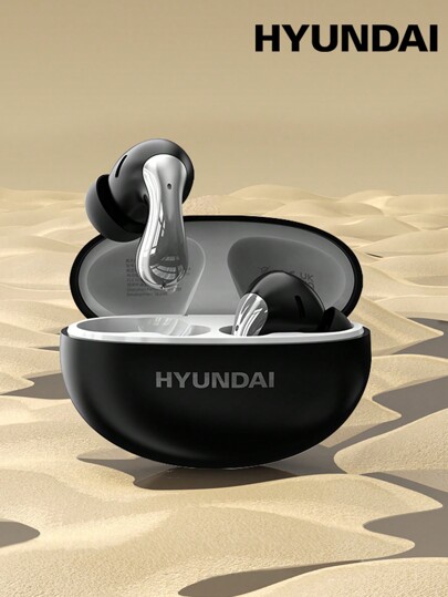 HYUNDAI سماعات أذن بلوتوث HYUNDAI HY-Y01، نصف داخل الأذن، جودة صوت محيطي عالية الدقة، ميكروفون حساس، مكالمات صوتية، شاشة عرض طاقة LED، موسيقى، رياضة، ألعاب، انخفاض في التأخير، بطارية طويلة الأمد، مريحة للارتداء، سماعات لاسلكية متوافقة مع الهواتف الذكية والكمبيوتر