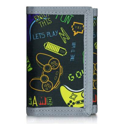 1pc Cool Cartoon Game Console Tri-Fold Wallet For Kids, Gift For Boys, Suitable For Daily Use