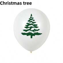 10 quả bóng bay cao su 10 inch/gói, kiểu dáng ngẫu nhiên với hình cây thông Noel, ông già Noel và Rudolph, dùng để trang trí nhà cửa và cửa hàng, quà tặng Giáng sinh - Nhiều màu - Xem 6