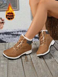Giày đế dày phong cách Âu Mỹ quai chéo 2024 mùa thu đông mới ấm áp cho giày đi tuyết, tất cả giày nữ, giày mùa thu, giày mùa đông, giày nâu, giày cao gót nâu, dép xăng đan nâu, giày nâu, giày đế xuồng, giày cao gót đế xuồng, dép xăng đan đế xuồng, dép xăng đan đế xuồng cho nữ, giày cao gót màu da, giày cao gót màu vàng, giày cao gót, giày cao gót cho nữ, giày cao gót màu đen, giày cao gót cho nữ, giày cao gót màu trắng, giày cao gót cho quý cô, giày cao gót - màu nâu - Xem 3