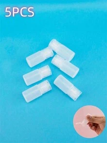 5 件 - 10ml/20ml/30ml 可折叠挤压旅行瓶，半透明塑料防漏容器，适用于分配乳液、洗手液和其他液体，用于化妆品、液体洗发水、护发素 - 防漏，广泛用于家庭、徒步旅行、旅行 - 白色 - 查看 2