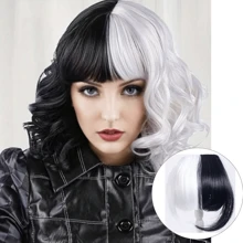 Bangs Hair Clip In Bangs Synthetic Hair Extensions Front Fringe French Bangs With Temples Hairpiece For Women Curved Bangs - Multicolor - View 30