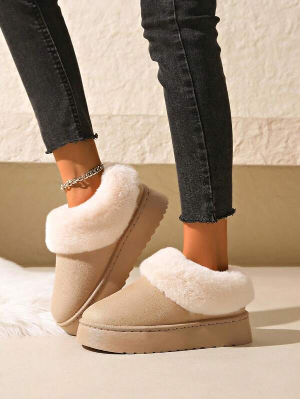 Women's Winter Thick Bottom Snow Boots, Warmly Lined, Fashionable Cold-Proof Boots