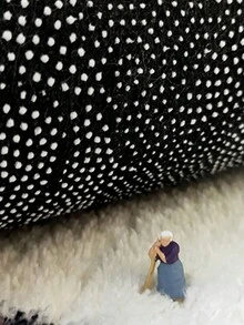 仿羊毛浴室地毯，吸水柔软地垫，带有创意图案，适用于入口、卧室、床边、酒店、家居装饰、小地毯 - 軍綠色 - 查看 6