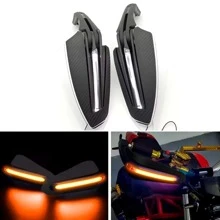 Universal Motorcycle Fist Cover Handguard Led Light Hand Protector Vmingo - Black - View 3