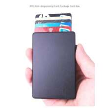 1pc Multi-Color RFID Blocking Automatic Pop-Up Card Holder, Unisex Aluminum Alloy Credit/Bank Card Case