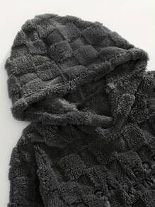 CALIFORNIA KEYNOTE Unisex Loose Fashions Felt Fashions Hoodie Ideal For Gifts  Embroidered LoosePlaid Fleece Hoodie Men's,Men's Winter Hoodie For Winter Daily Outing Plush